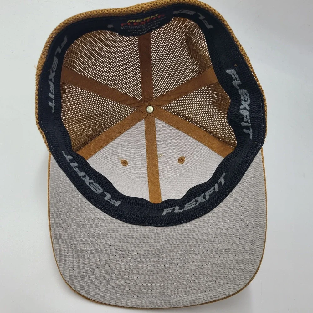 Konza Prairie Hat Fitted (Seems S-M) Mesh Brown Patch Kansas Biological Station